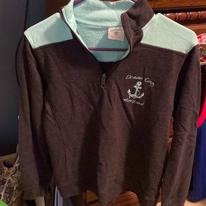 Women’s Long Sleeve Half Zip, Ocean City Maryland Logo